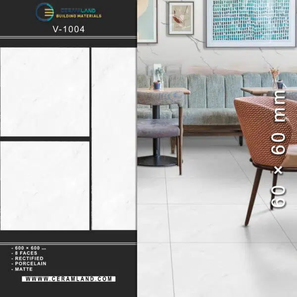Ceramland | 60×60 cm Matte Porcelain Tile – Design Code 1004